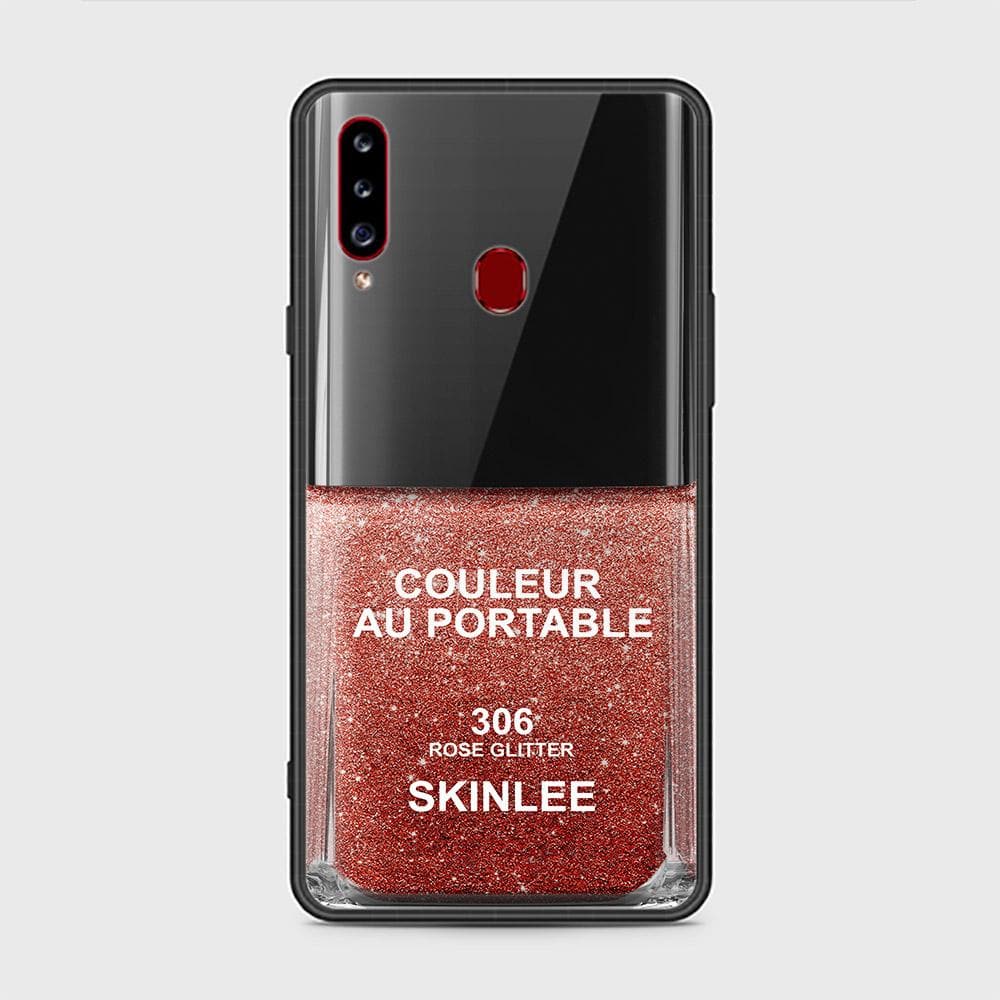 Samsung Galaxy A20s Cover - Couleur Au Portable Series - HQ Ultra Shine Premium Infinity Glass Soft Silicon Borders Case