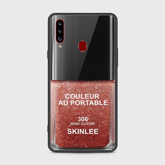 Samsung Galaxy A20s Cover - Couleur Au Portable Series - HQ Ultra Shine Premium Infinity Glass Soft Silicon Borders Case