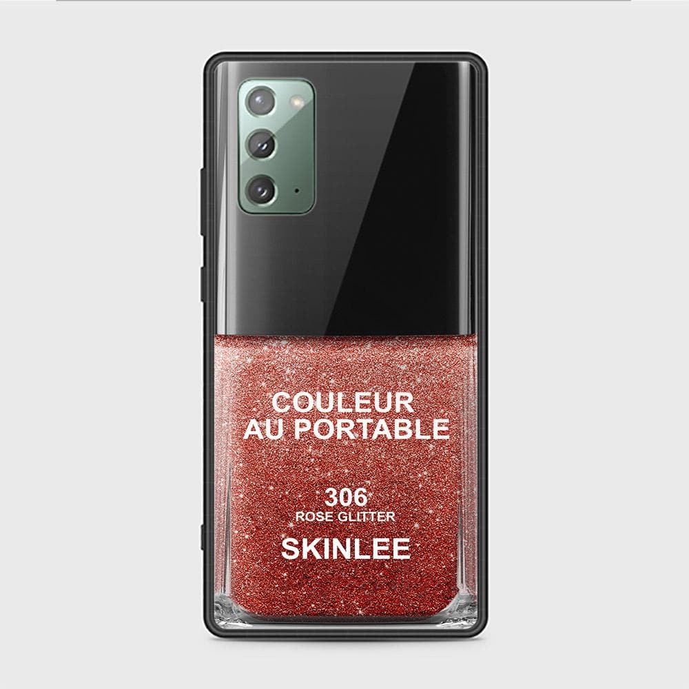Samsung Galaxy Note 20 Cover - Couleur Au Portable Series - HQ Ultra Shine Premium Infinity Glass Soft Silicon Borders Case