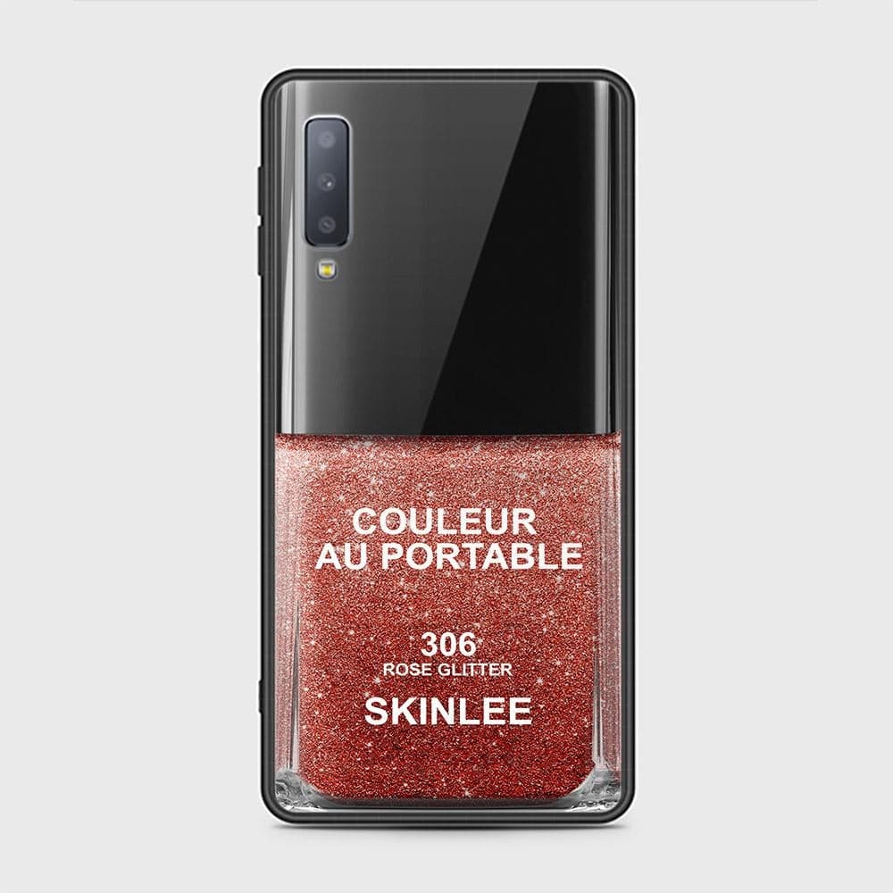 Samsung Galaxy A7 2018 Cover - Couleur Au Portable Series - HQ Ultra Shine Premium Infinity Glass Soft Silicon Borders Case
