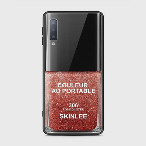 Samsung Galaxy A7 2018 Cover - Couleur Au Portable Series - HQ Ultra Shine Premium Infinity Glass Soft Silicon Borders Case