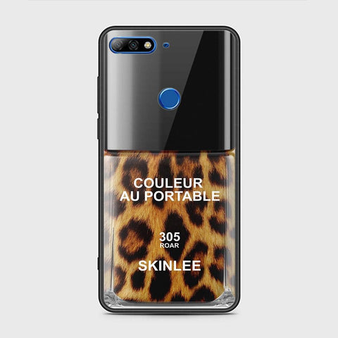Huawei Y7 2018 Cover - Couleur Au Portable Series - HQ Ultra Shine Premium Infinity Glass Soft Silicon Borders Case