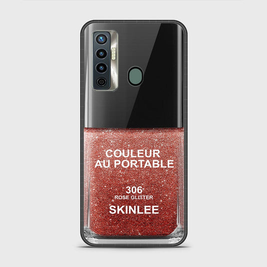 Tecno Camon 17 Cover - Couleur Au Portable Series - HQ Ultra Shine Premium Infinity Glass Soft Silicon Borders Case