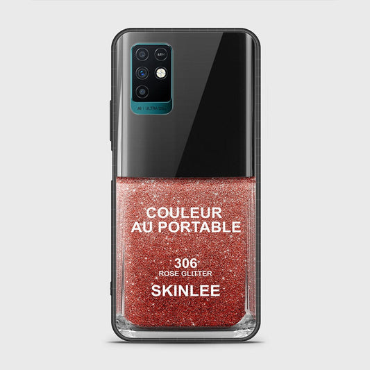 Infinix Note 10 Cover- Couleur Au Portable Series - HQ Ultra Shine Premium Infinity Glass Soft Silicon Borders Case