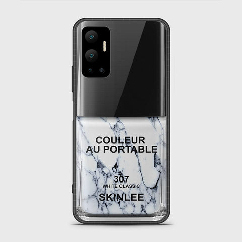 Infinix Hot 12 Cover- Couleur Au Portable Series - HQ Ultra Shine Premium Infinity Glass Soft Silicon Borders Case