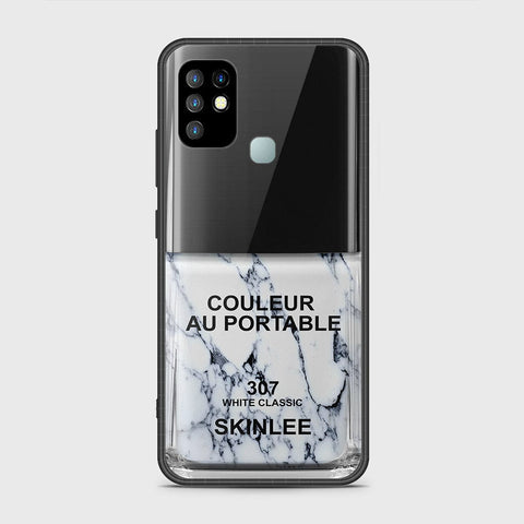 Infinix Hot 10 Cover- Couleur Au Portable Series - HQ Ultra Shine Premium Infinity Glass Soft Silicon Borders Case
