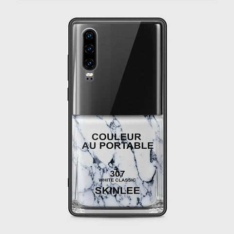 Huawei P30 Cover - Couleur Au Portable Series - HQ Ultra Shine Premium Infinity Glass Soft Silicon Borders Case