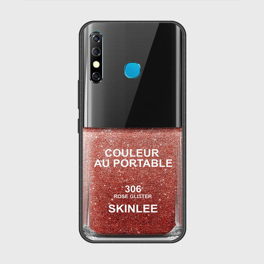 Infinix Hot 8 Cover- Couleur Au Portable Series - HQ Ultra Shine Premium Infinity Glass Soft Silicon Borders Case