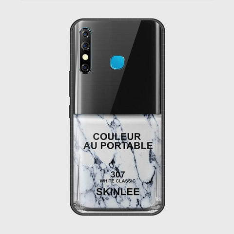 Infinix Hot 8 Cover- Couleur Au Portable Series - HQ Ultra Shine Premium Infinity Glass Soft Silicon Borders Case