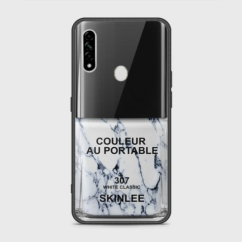 Oppo A8 Cover- Couleur Au Portable Series - HQ Ultra Shine Premium Infinity Glass Soft Silicon Borders Case