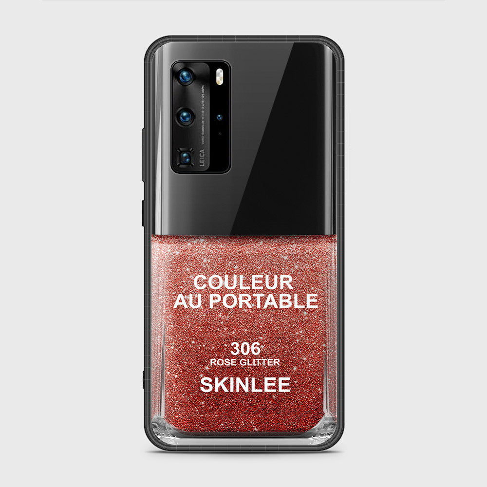 Huawei P40 Pro Cover- Couleur Au Portable Series - HQ Ultra Shine Premium Infinity Glass Soft Silicon Borders Case
