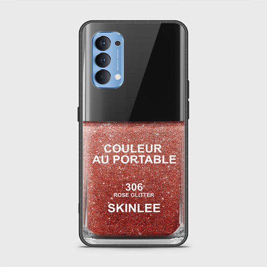 Oppo Reno 4 Cover- Couleur Au Portable Series - HQ Ultra Shine Premium Infinity Glass Soft Silicon Borders Case