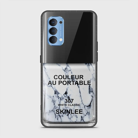 Oppo Reno 4 Cover- Couleur Au Portable Series - HQ Ultra Shine Premium Infinity Glass Soft Silicon Borders Case