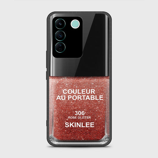 Vivo V27e Cover- Couleur Au Portable Series - HQ Ultra Shine Premium Infinity Glass Soft Silicon Borders Case