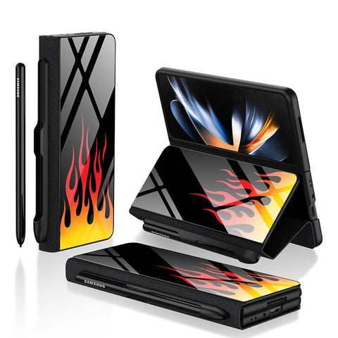 Samsung Galaxy Z Fold 4 5G Cover - Stellar Series - HQ Ultra Shine Premium Infinity Glass Soft Silicon Borders Case