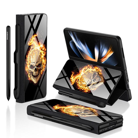 Samsung Galaxy Z Fold 3 5G Cover - Stellar Series - HQ Ultra Shine Premium Infinity Glass Soft Silicon Borders Case