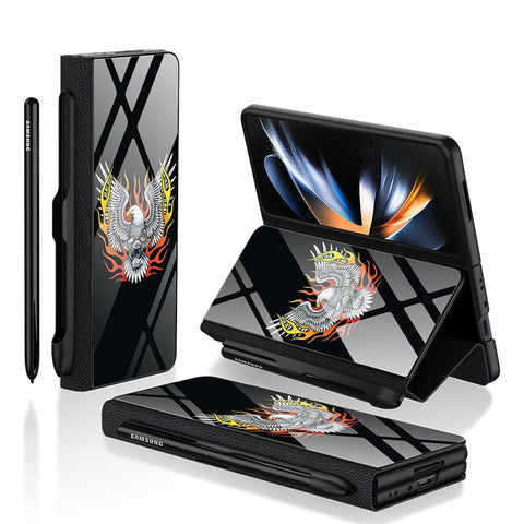 Samsung Galaxy Z Fold 4 5G Cover - Stellar Series - HQ Ultra Shine Premium Infinity Glass Soft Silicon Borders Case