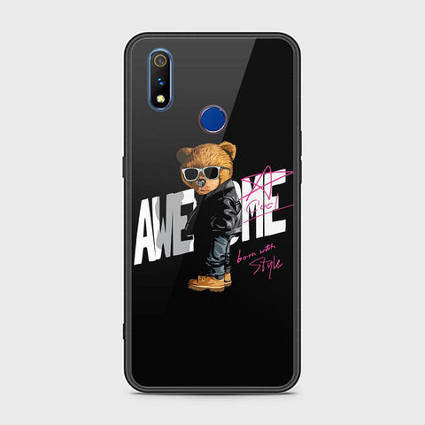 Realme 3 Cover - Stellar Series - HQ Ultra Shine Premium Infinity Glass Soft Silicon Borders Case