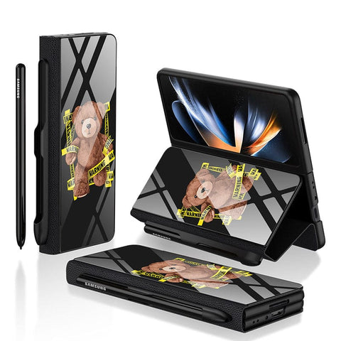 Samsung Galaxy Z Fold 3 5G Cover - Stellar Series - HQ Ultra Shine Premium Infinity Glass Soft Silicon Borders Case
