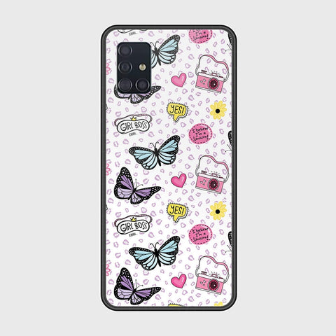 Samsung Galaxy A51 Cover - Vanilla Dream Series - HQ Ultra Shine Premium Infinity Glass Soft Silicon Borders Case