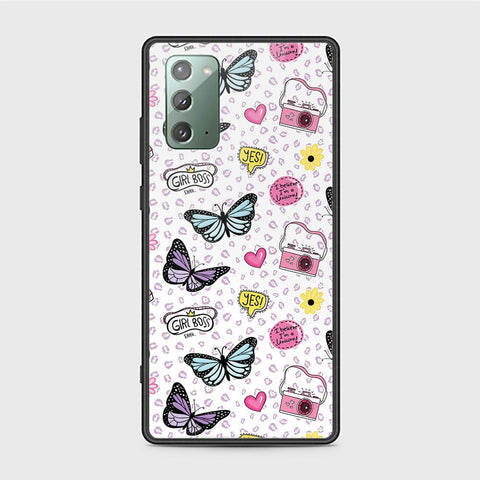 Samsung Galaxy Note 20 Cover - Vanilla Dream Series - HQ Ultra Shine Premium Infinity Glass Soft Silicon Borders Case