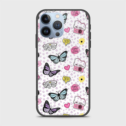 iPhone 13 Pro Max Cover - Vanilla Dream Series - D56 - HQ Ultra Shine Premium Infinity Glass Soft Silicon Borders Case ( Fast delivery )