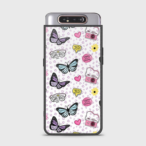Samsung Galaxy A80 Cover - Vanilla Dream Series - HQ Ultra Shine Premium Infinity Glass Soft Silicon Borders Case