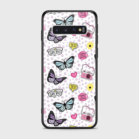 Samsung Galaxy S10 Cover - Vanilla Dream Series - HQ Ultra Shine Premium Infinity Glass Soft Silicon Borders Case