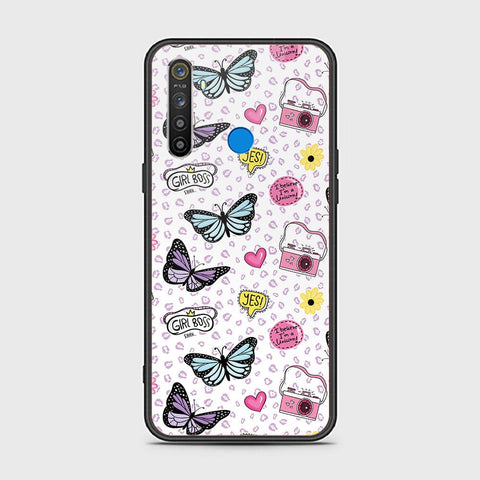 Realme 5 Cover - Vanilla Dream Series - HQ Ultra Shine Premium Infinity Glass Soft Silicon Borders Case