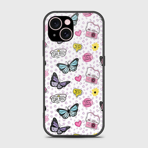 iPhone 15 Cover- Vanilla Dream Series - HQ Ultra Shine Premium Infinity Glass Soft Silicon Borders Case