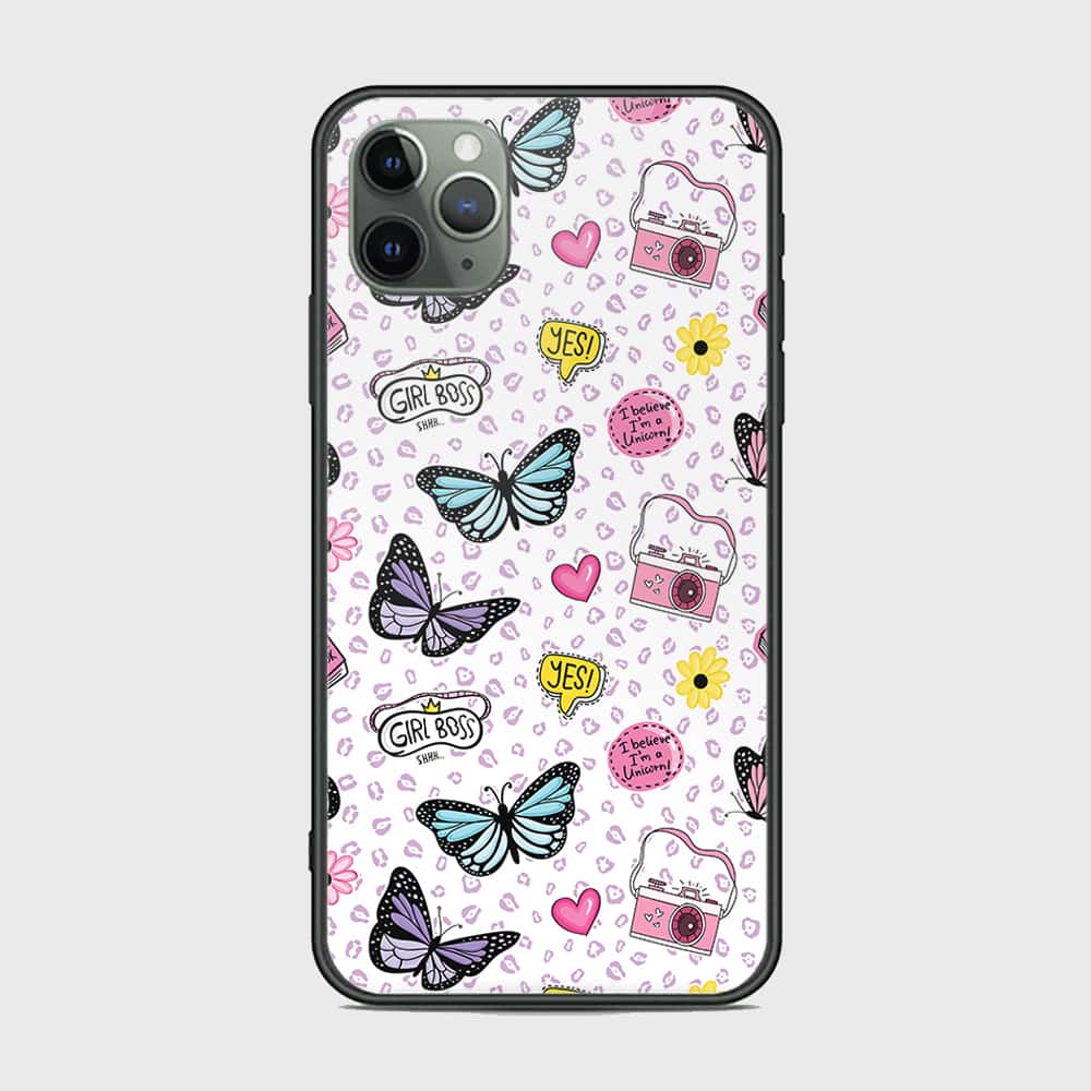 iPhone 11 Pro Cover - Vanilla Dream Series - HQ Ultra Shine Premium Infinity Glass Soft Silicon Borders Case (Fast Delivery) (A)