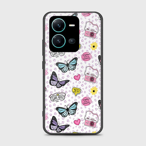 Vivo V25 5G Cover- Vanilla Dream Series - HQ Ultra Shine Premium Infinity Glass Soft Silicon Borders Case