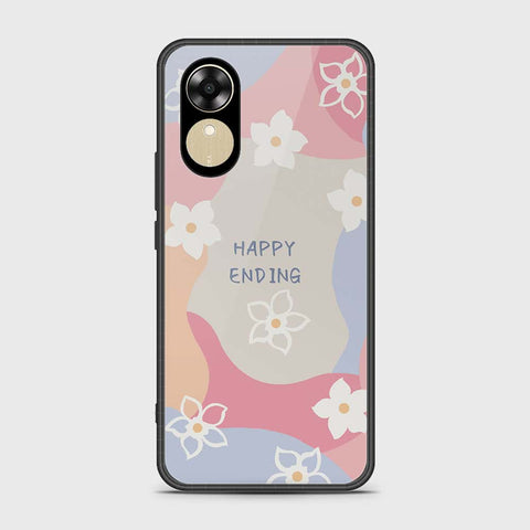 Oppo A17k Cover- Happy Series - HQ Ultra Shine Premium Infinity Glass Soft Silicon Borders Case