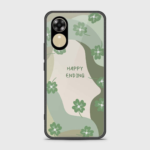 Oppo A17k Cover- Happy Series - HQ Ultra Shine Premium Infinity Glass Soft Silicon Borders Case