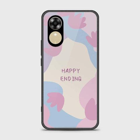 Oppo A17k Cover- Happy Series - HQ Ultra Shine Premium Infinity Glass Soft Silicon Borders Case