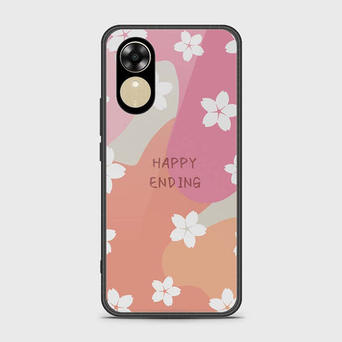 Oppo A17k Cover- Happy Series - HQ Ultra Shine Premium Infinity Glass Soft Silicon Borders Case