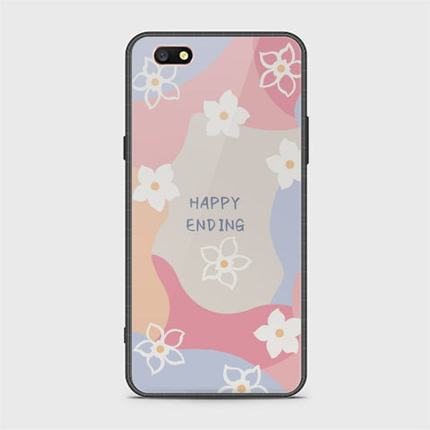 Oppo A77 Cover - Happy Series - HQ Ultra Shine Premium Infinity Glass Soft Silicon Borders Case