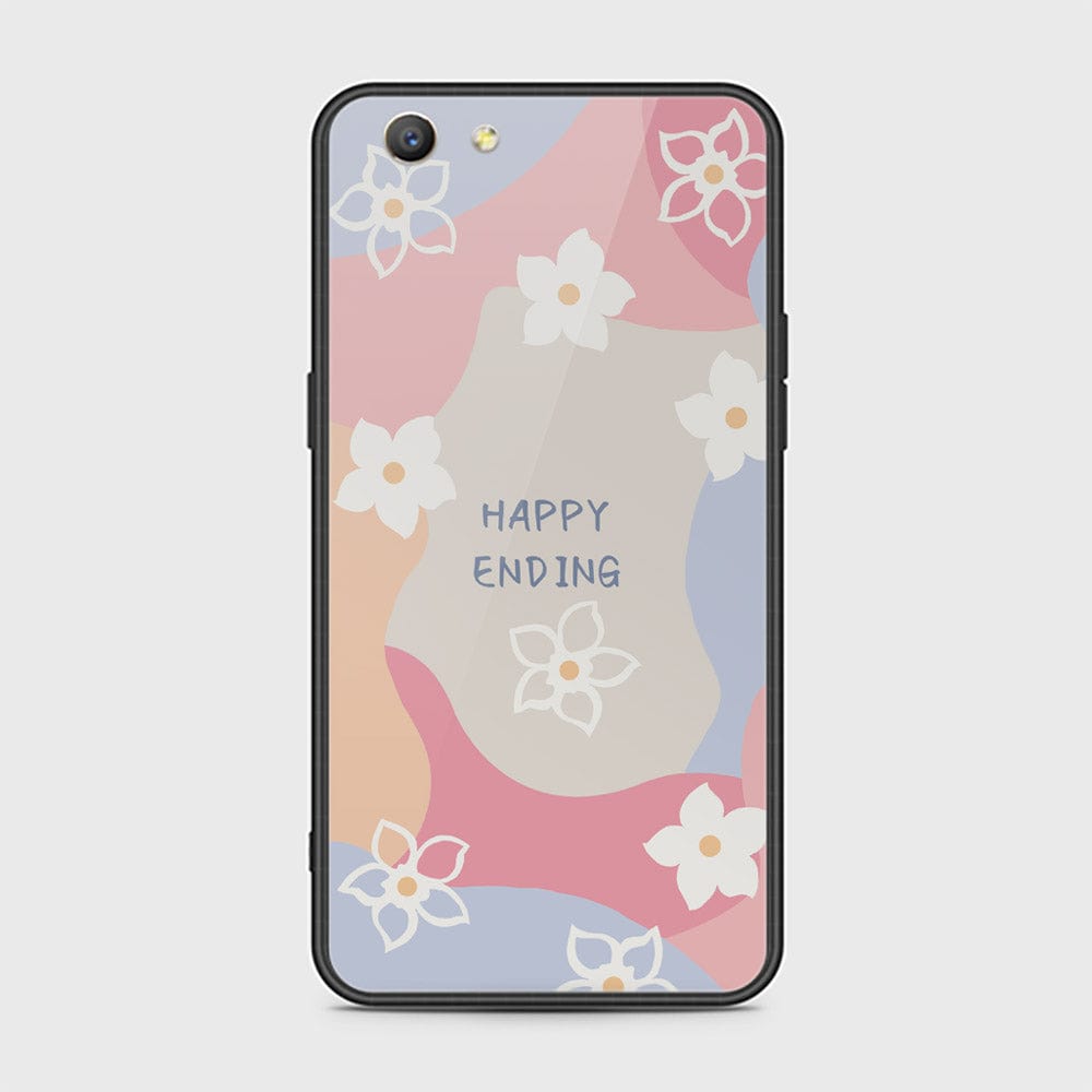 Oppo F1S Cover - Happy Series - HQ Ultra Shine Premium Infinity Glass Soft Silicon Borders Case