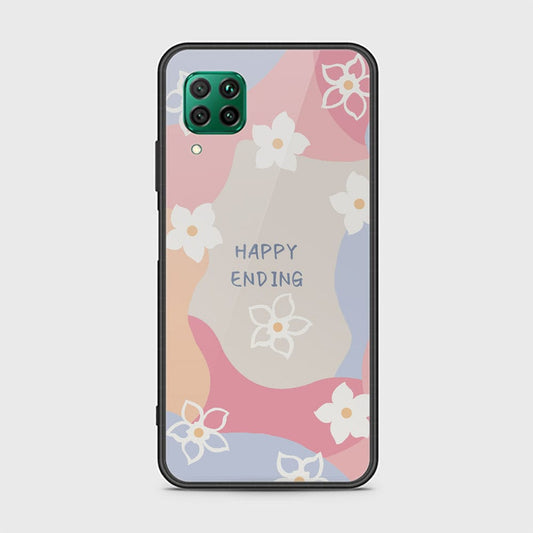 Huawei Nova 7i Cover - Happy Series - HQ Ultra Shine Premium Infinity Glass Soft Silicon Borders Case