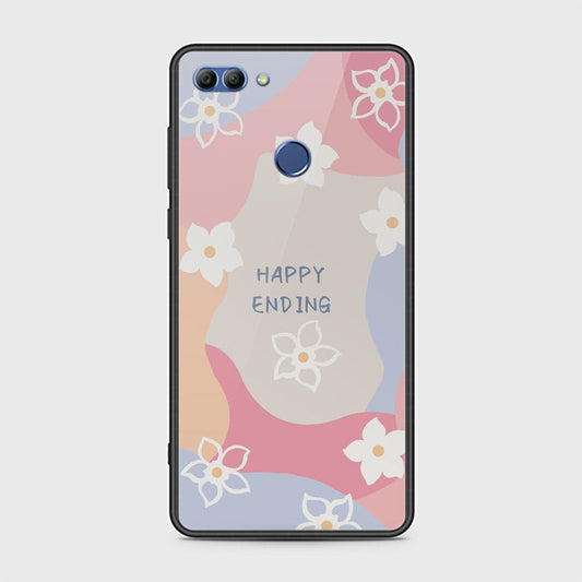 Huawei Y9 2018 Cover - Happy Series - HQ Ultra Shine Premium Infinity Glass Soft Silicon Borders Case