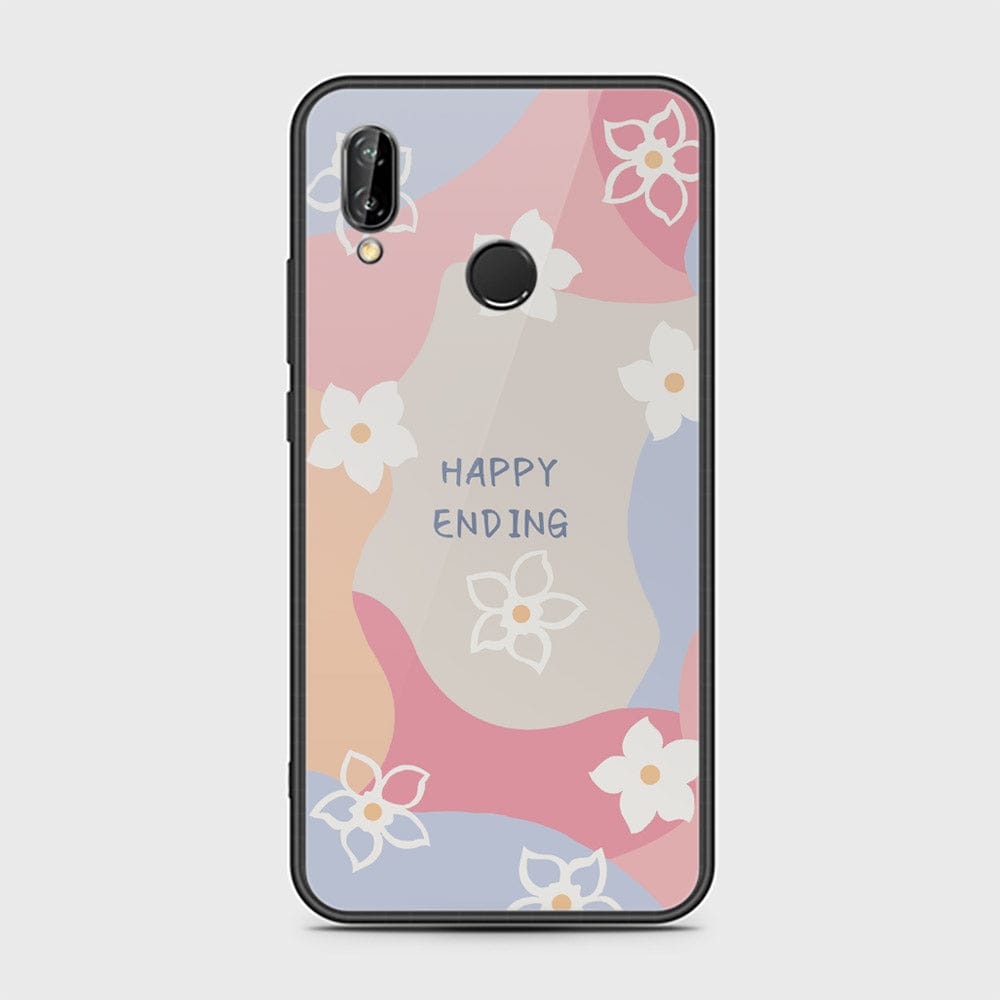 Huawei P20 Lite Cover - Happy Series - HQ Ultra Shine Premium Infinity Glass Soft Silicon Borders Case (Fast Delivery)
