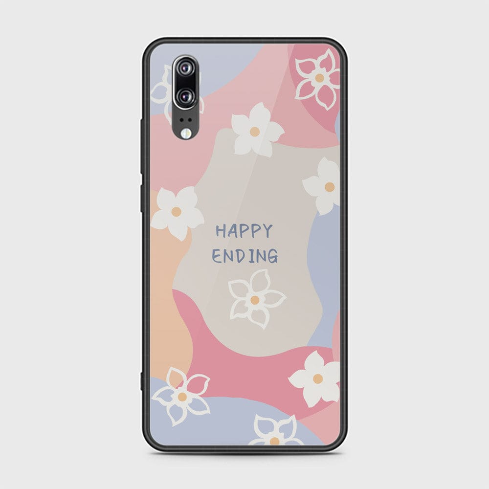 Huawei P20 Cover - Happy Series - HQ Ultra Shine Premium Infinity Glass Soft Silicon Borders Case