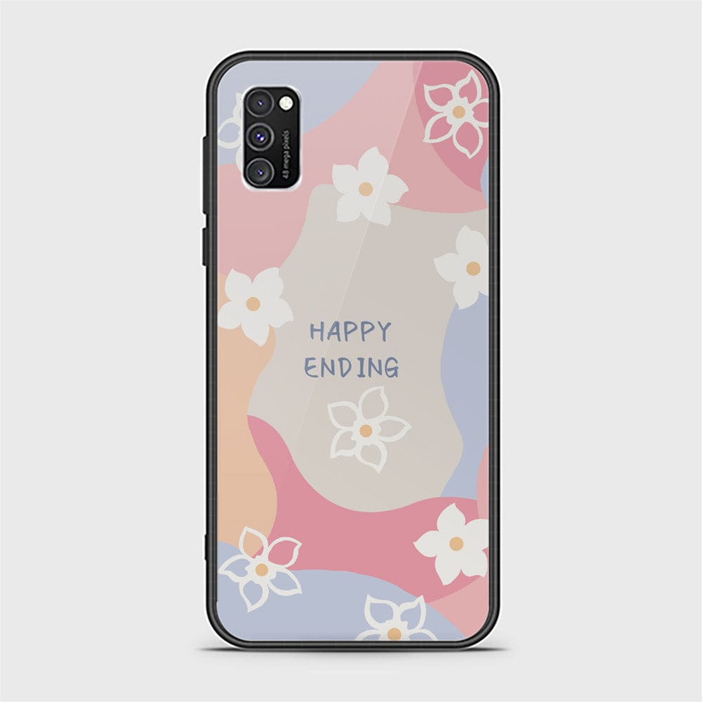 Samsung Galaxy A02s Cover - Happy Series - HQ Ultra Shine Premium Infinity Glass Soft Silicon Borders Case