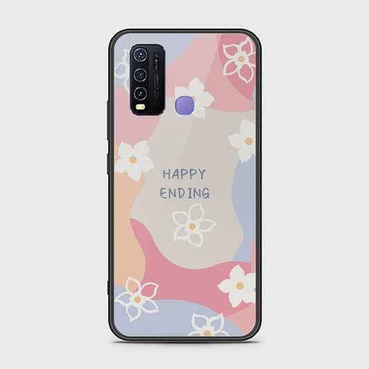 Vivo Y30 Cover - Happy Series - HQ Ultra Shine Premium Infinity Glass Soft Silicon Borders Case