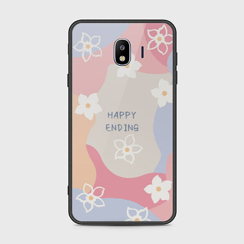 Samsung Galaxy J4 2018 Cover - Happy Series - HQ Ultra Shine Premium Infinity Glass Soft Silicon Borders Case