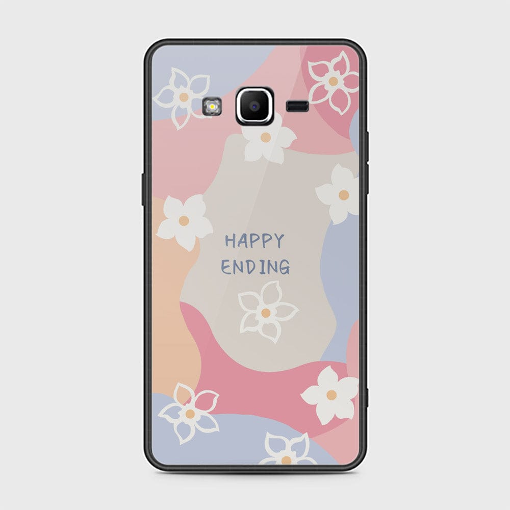 Samsung Galaxy Grand Prime Cover - Happy Series - HQ Ultra Shine Premium Infinity Glass Soft Silicon Borders Case