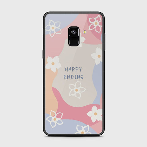 Samsung Galaxy A8 2018 Cover - Happy Series - HQ Ultra Shine Premium Infinity Glass Soft Silicon Borders Case