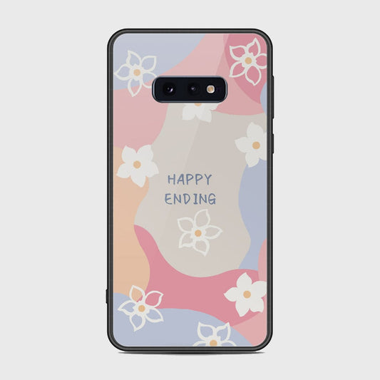 Samsung Galaxy S10e Cover - Happy Series - HQ Ultra Shine Premium Infinity Glass Soft Silicon Borders Case