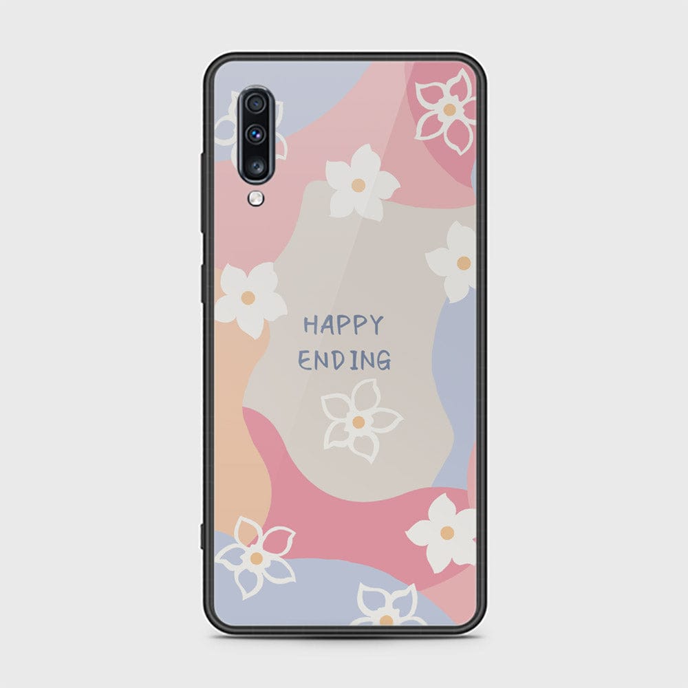 Samsung Galaxy A70s Cover - Happy Series - HQ Ultra Shine Premium Infinity Glass Soft Silicon Borders Case