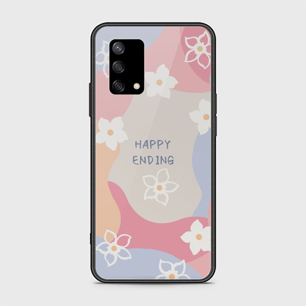 Oppo A95 4G Cover - Happy Series - HQ Ultra Shine Premium Infinity Glass Soft Silicon Borders Case